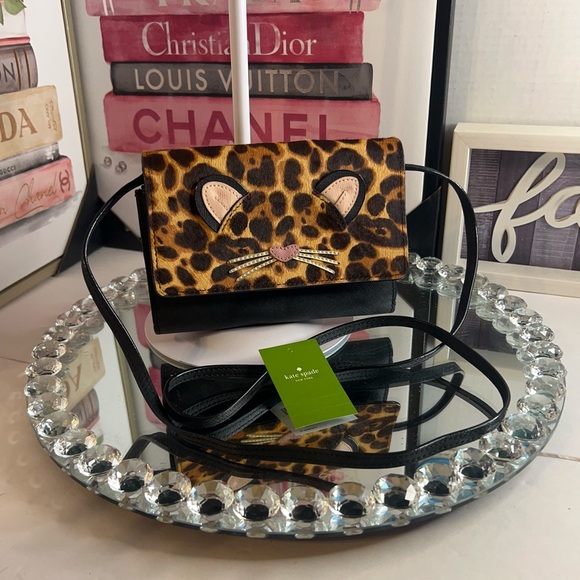 Kate Spade NWT Leopard Print Crossbody Bag - Picture 6 of 16